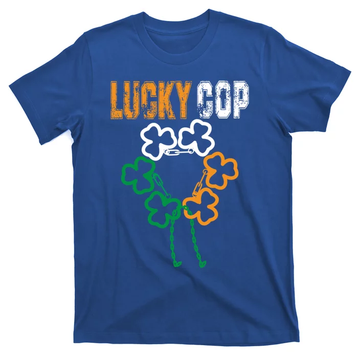 Lucky Cop Police Officer St Patricks Day Costume Gift T-Shirt