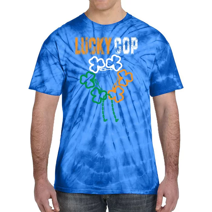 Lucky Cop Police Officer St Patricks Day Costume Gift Tie-Dye T-Shirt