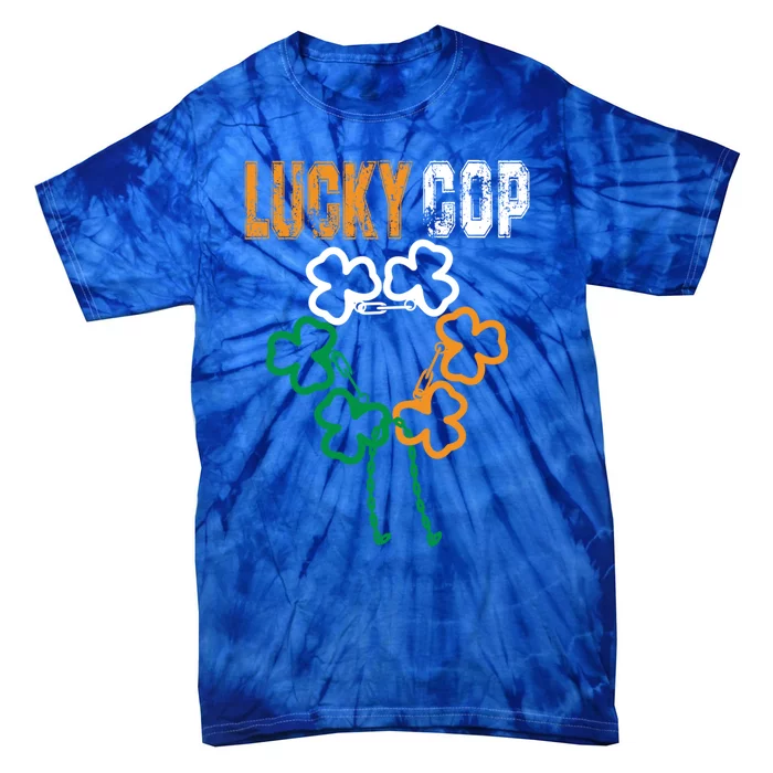 Lucky Cop Police Officer St Patricks Day Costume Gift Tie-Dye T-Shirt