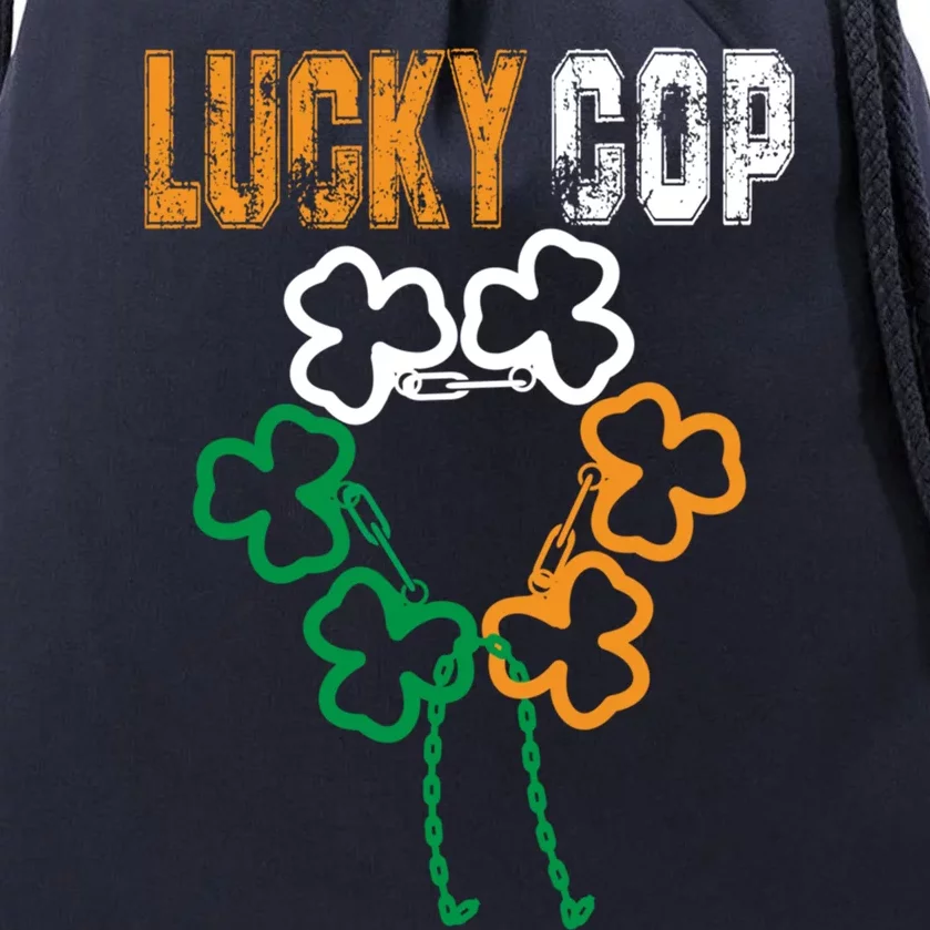 Lucky Cop Police Officer St Patricks Day Costume Gift Drawstring Bag