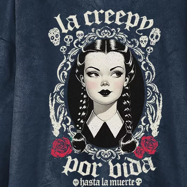 La Creepy Por Vida Goth Hooded Wearable Blanket