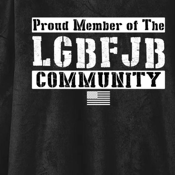 LGBFJB Community Proud Member USA Army Flag Hooded Wearable Blanket