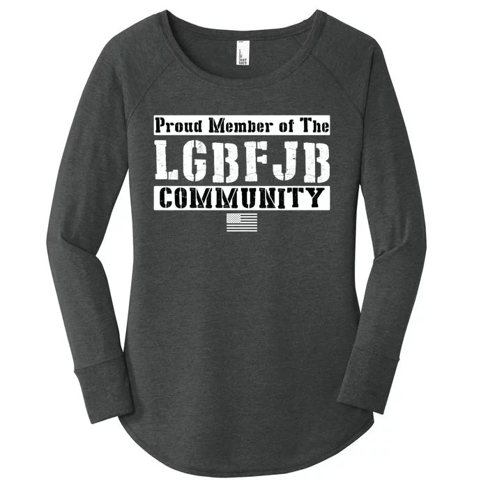 LGBFJB Community Proud Member USA Army Flag Women's Perfect Tri Tunic Long Sleeve Shirt