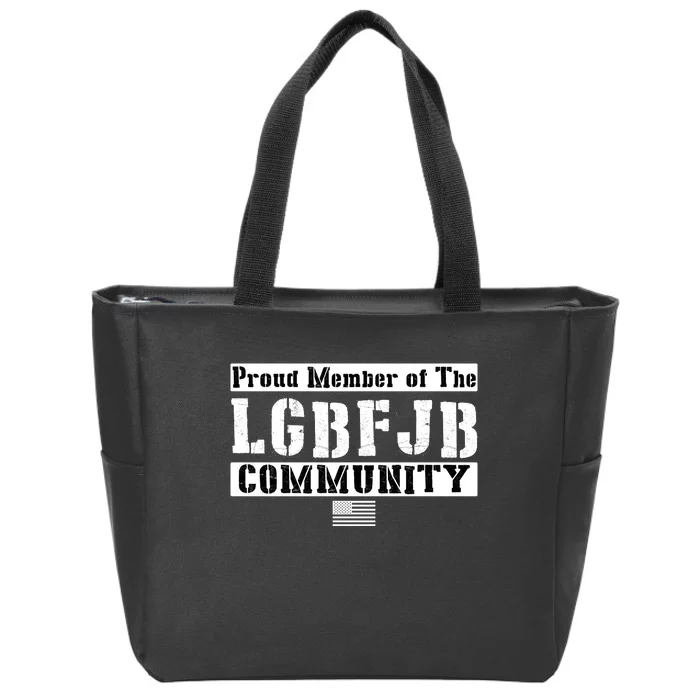 LGBFJB Community Proud Member USA Army Flag Zip Tote Bag