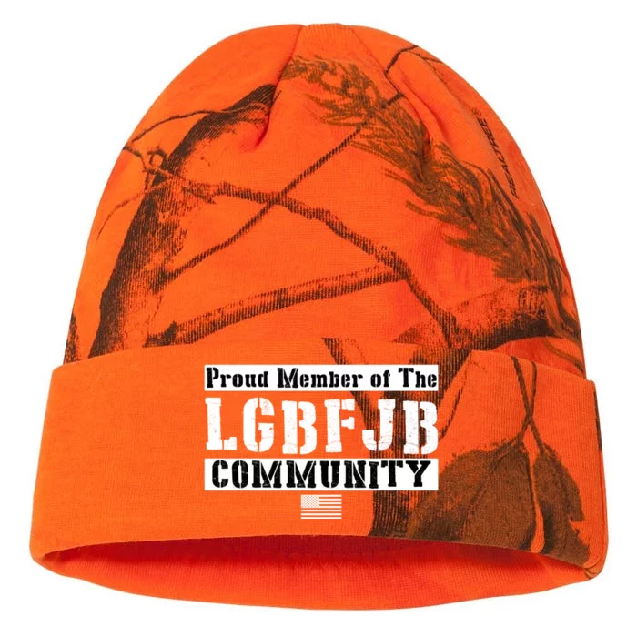 LGBFJB Community Proud Member USA Army Flag Kati - 12in Camo Beanie