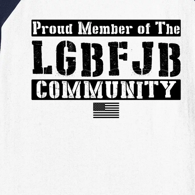 LGBFJB Community Proud Member USA Army Flag Baseball Sleeve Shirt