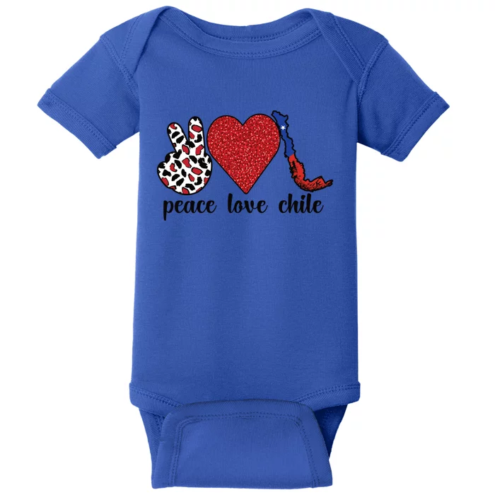 Love Chile Proud Chilean Flag Chilean Roots Cool Gift Baby Bodysuit