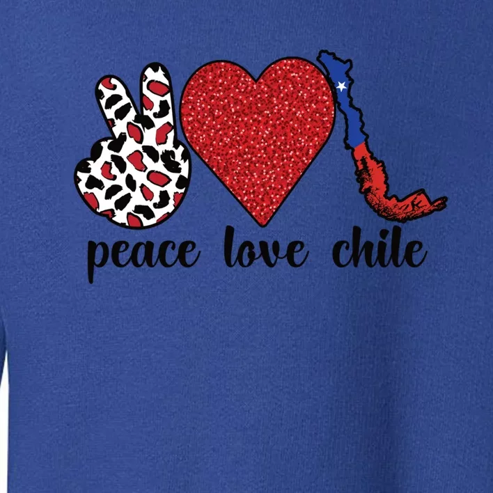 Love Chile Proud Chilean Flag Chilean Roots Cool Gift Toddler Sweatshirt