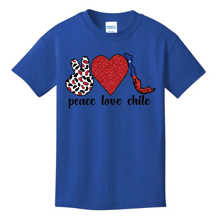 Love Chile Proud Chilean Flag Chilean Roots Cool Gift Kids T-Shirt