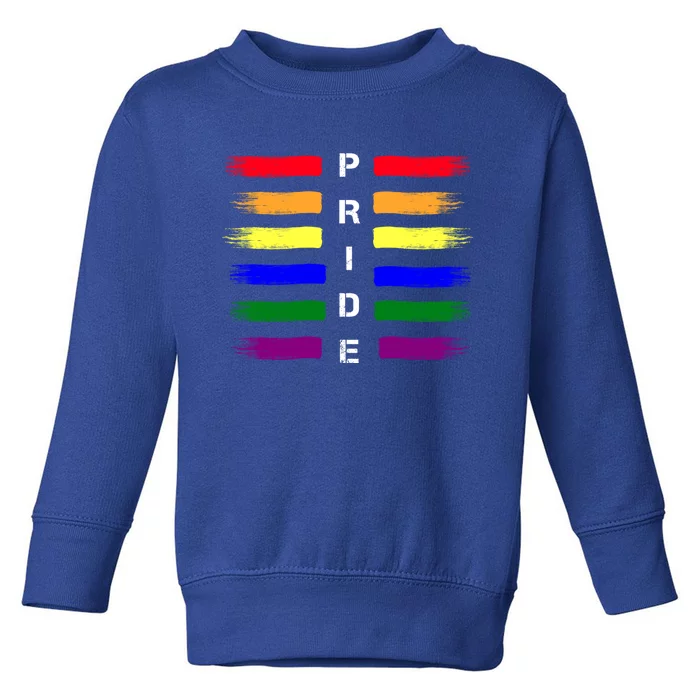 Lgbtq Colorful Paint Pride Be You Brush Inspire World Meaningful Gift Toddler Sweatshirt