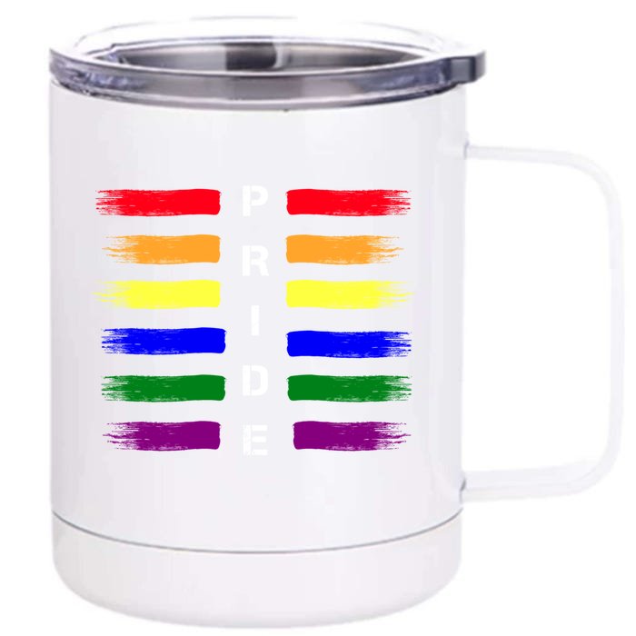 Lgbtq Colorful Paint Pride Be You Brush Inspire World Meaningful Gift Front & Back 12oz Stainless Steel Tumbler Cup