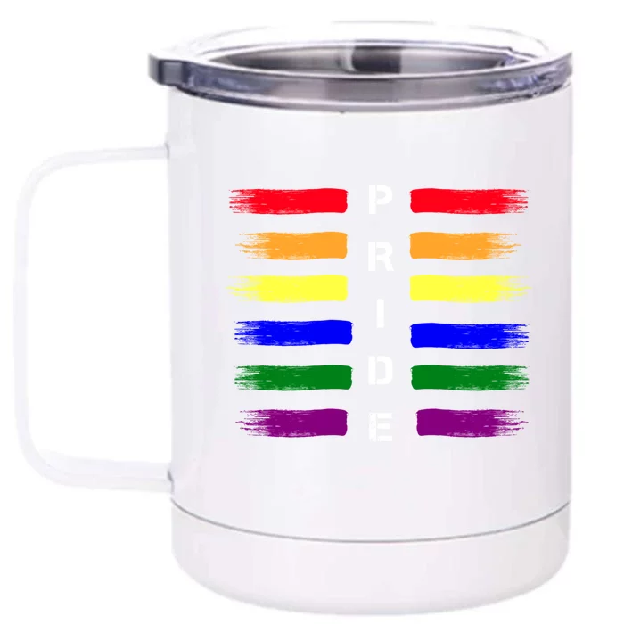 Lgbtq Colorful Paint Pride Be You Brush Inspire World Meaningful Gift Front & Back 12oz Stainless Steel Tumbler Cup