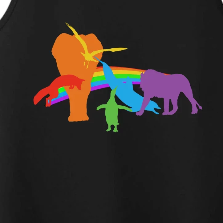 Lgbtq Community Pride Rainbow Wildlife Equal Rights Cool Gift Performance Tank