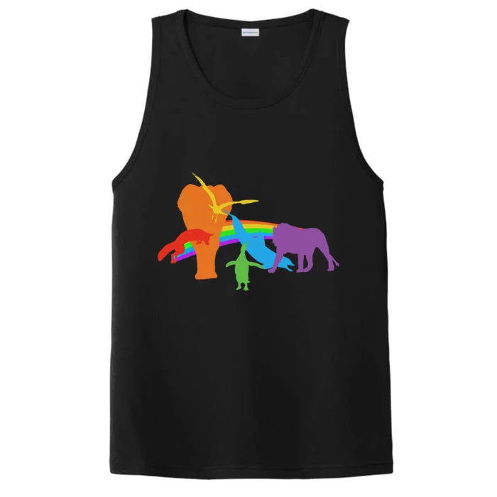 Lgbtq Community Pride Rainbow Wildlife Equal Rights Cool Gift Performance Tank