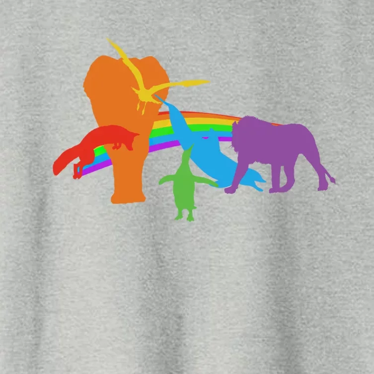 Lgbtq Community Pride Rainbow Wildlife Equal Rights Cool Gift Women's Crop Top Tee