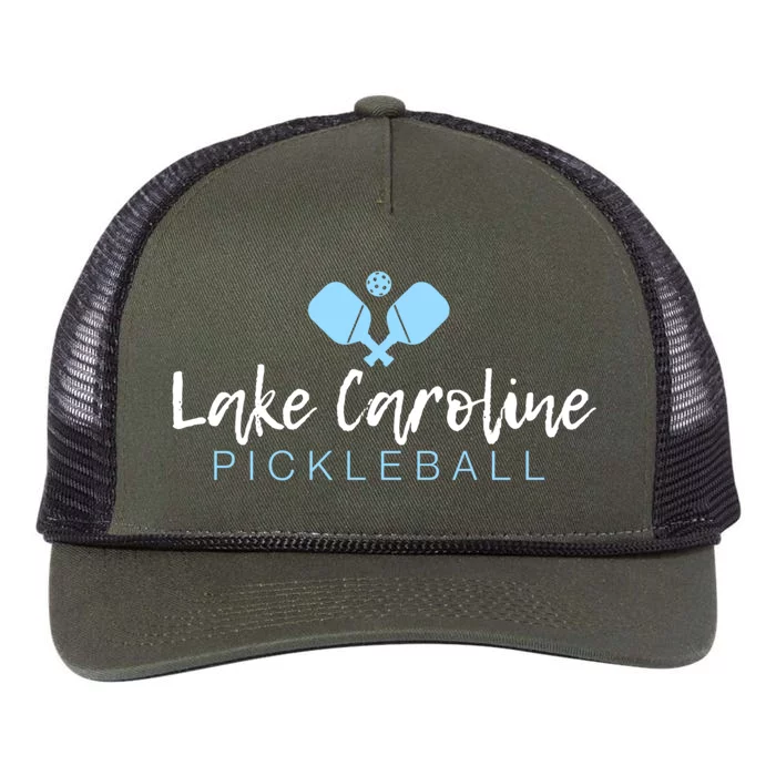 Lake Caroline Pickleball Meaningful Gift Retro Rope Trucker Hat Cap