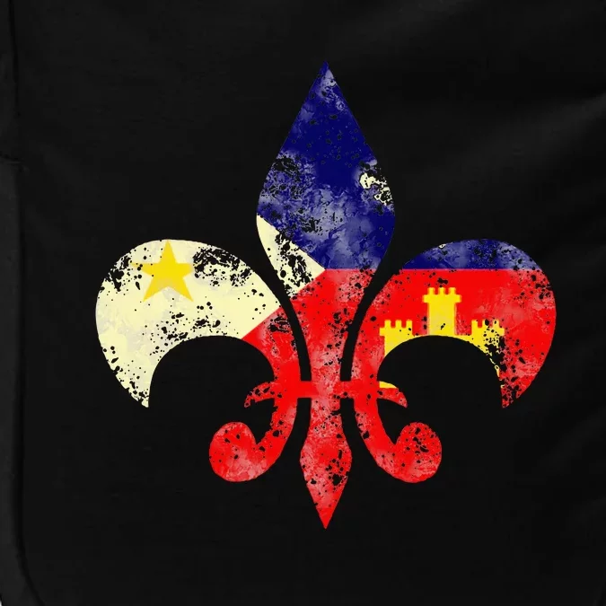 Louisiana Cajun Proud Acadiana Flag Distressed Fleur Impact Tech Backpack