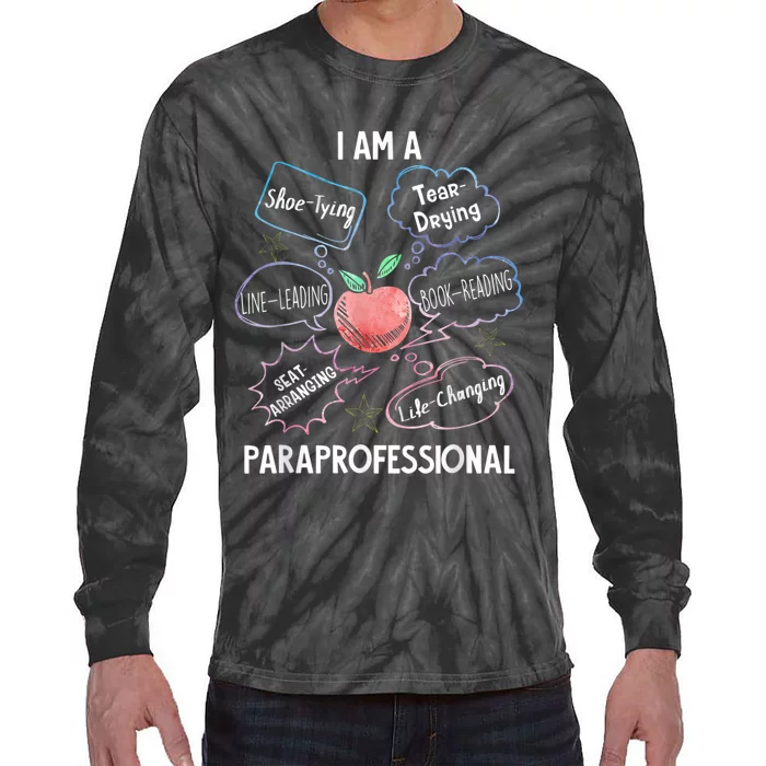 Life Changing Paraprofessional Para Squad Paraprofessional Tie-Dye Long Sleeve Shirt