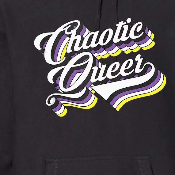 LGBT Chaotic Queer Gaming Tabletop Nonbinary Enby Flag Premium Hoodie