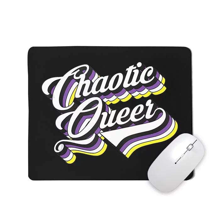 LGBT Chaotic Queer Gaming Tabletop Nonbinary Enby Flag Mousepad