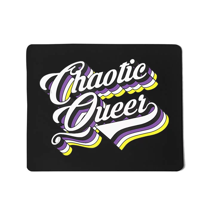 LGBT Chaotic Queer Gaming Tabletop Nonbinary Enby Flag Mousepad