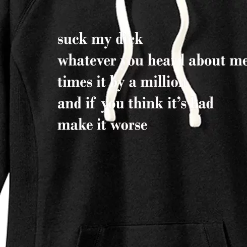 Leah Confessional Quote Women's Fleece Hoodie