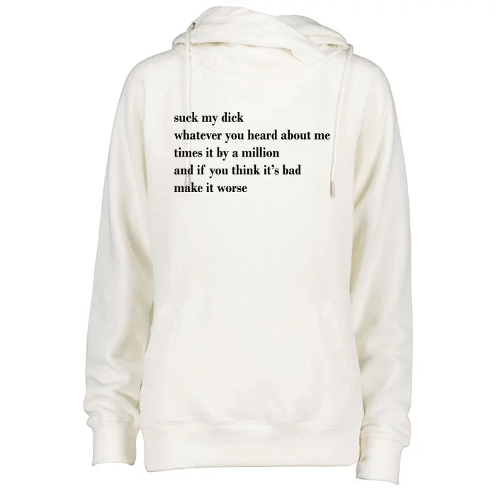 Leah Confessional Quote Womens Funnel Neck Pullover Hood