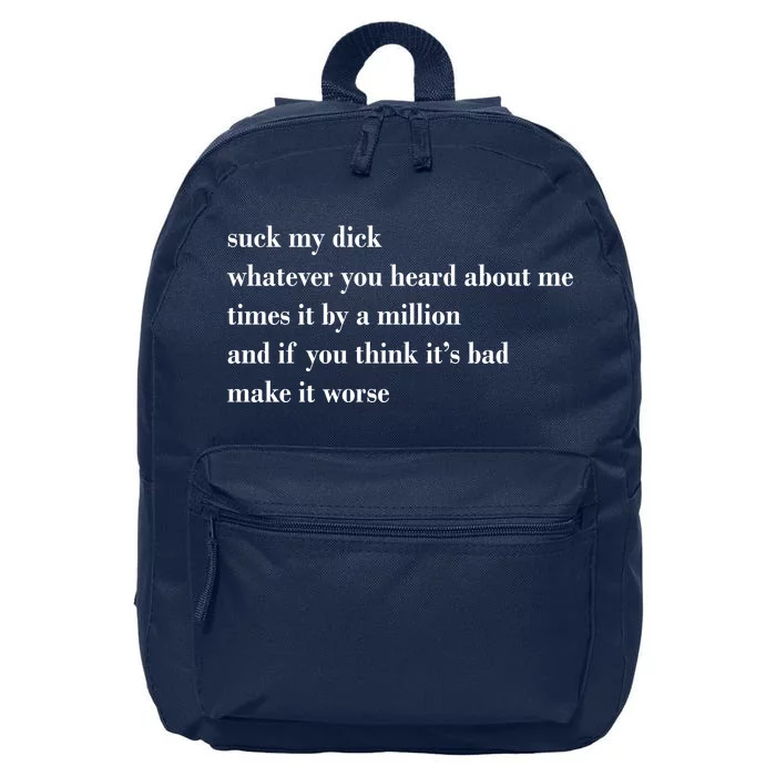 Leah Confessional Quote 16 in Basic Backpack