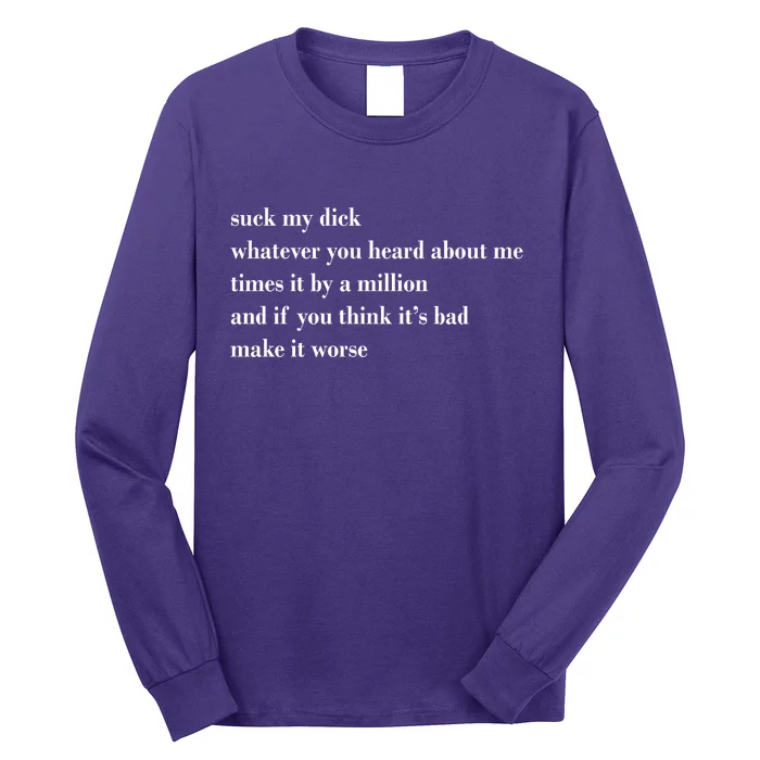 Leah Confessional Quote Long Sleeve Shirt