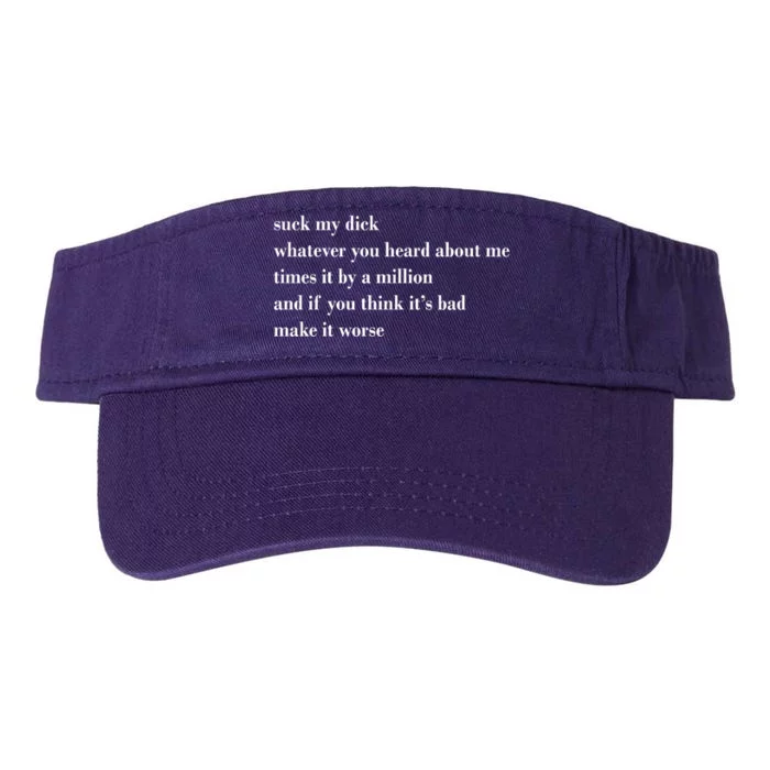 Leah Confessional Quote Valucap Bio-Washed Visor