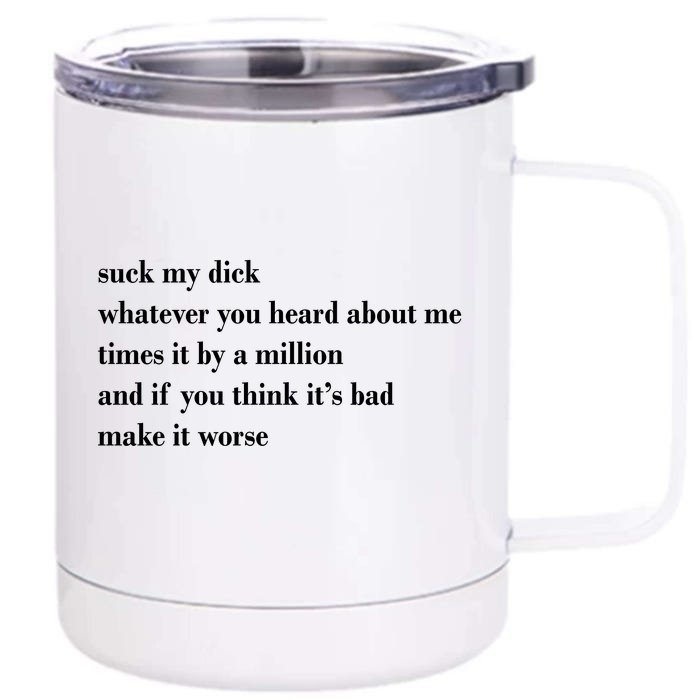 Leah Confessional Quote Front & Back 12oz Stainless Steel Tumbler Cup