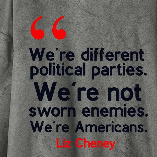 Liz Cheney Quote Hooded Wearable Blanket