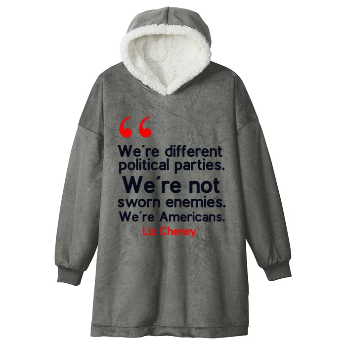 Liz Cheney Quote Hooded Wearable Blanket