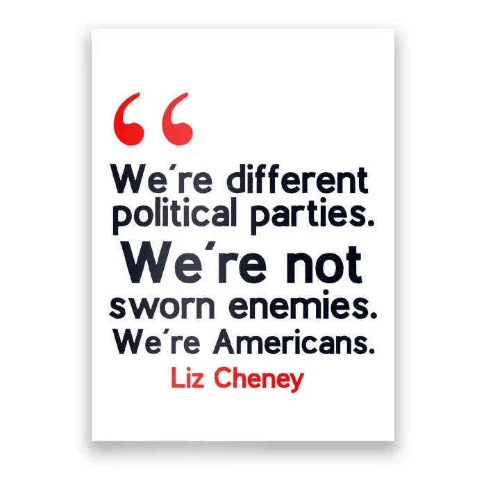 Liz Cheney Quote Poster