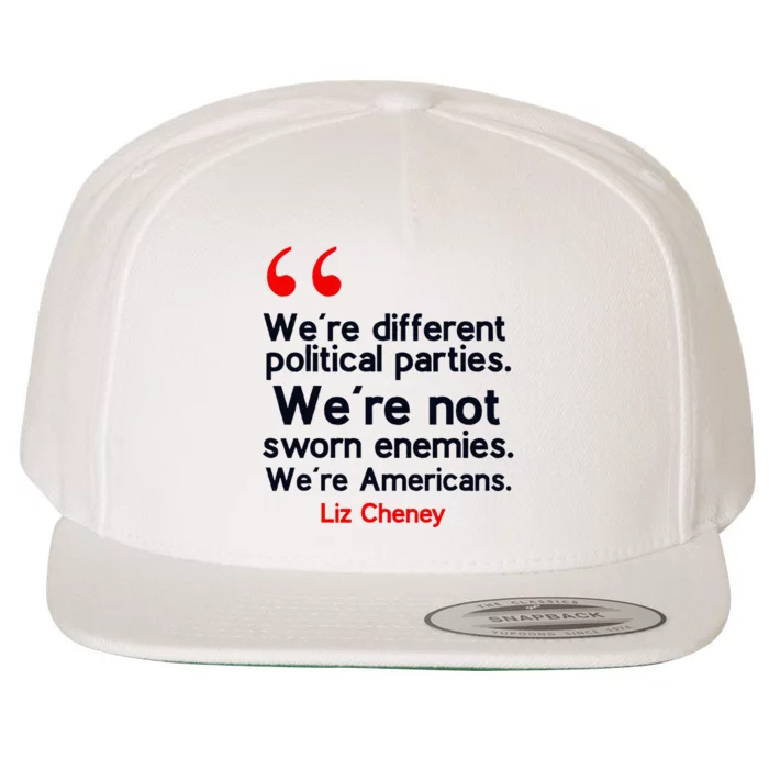 Liz Cheney Quote Wool Snapback Cap