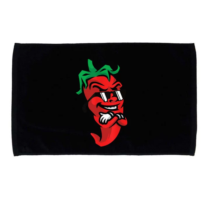 Lazy Cool Red Chili Pepper Mexican Spicy Hot Food Lover Microfiber Hand Towel