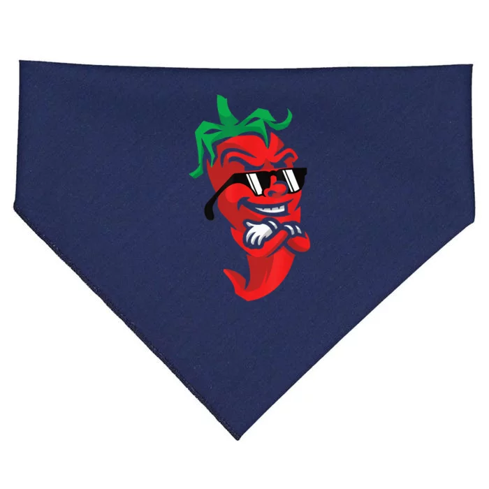 Lazy Cool Red Chili Pepper Mexican Spicy Hot Food Lover USA-Made Doggie Bandana