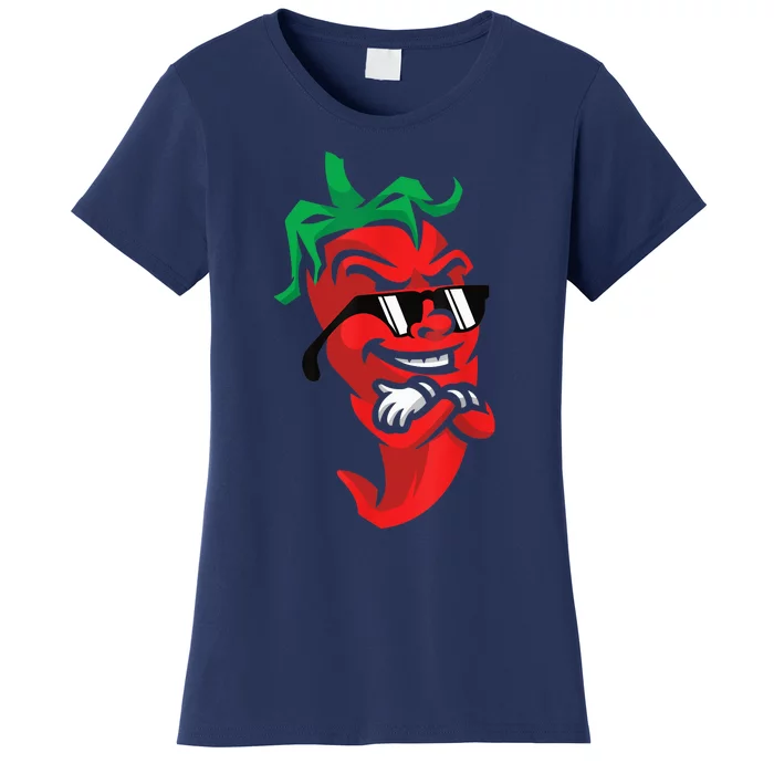 Lazy Cool Red Chili Pepper Mexican Spicy Hot Food Lover Women's T-Shirt