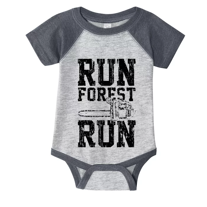 Lumberjack Chainsaw Run Forest Run Funny Infant Baby Jersey Bodysuit