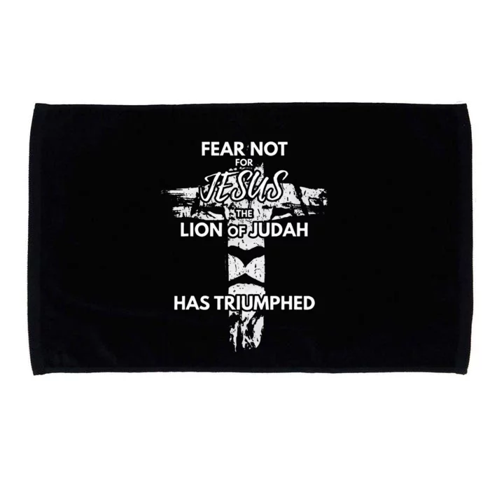 Lion Cross Revelation 55 Bible Verse Gift Microfiber Hand Towel