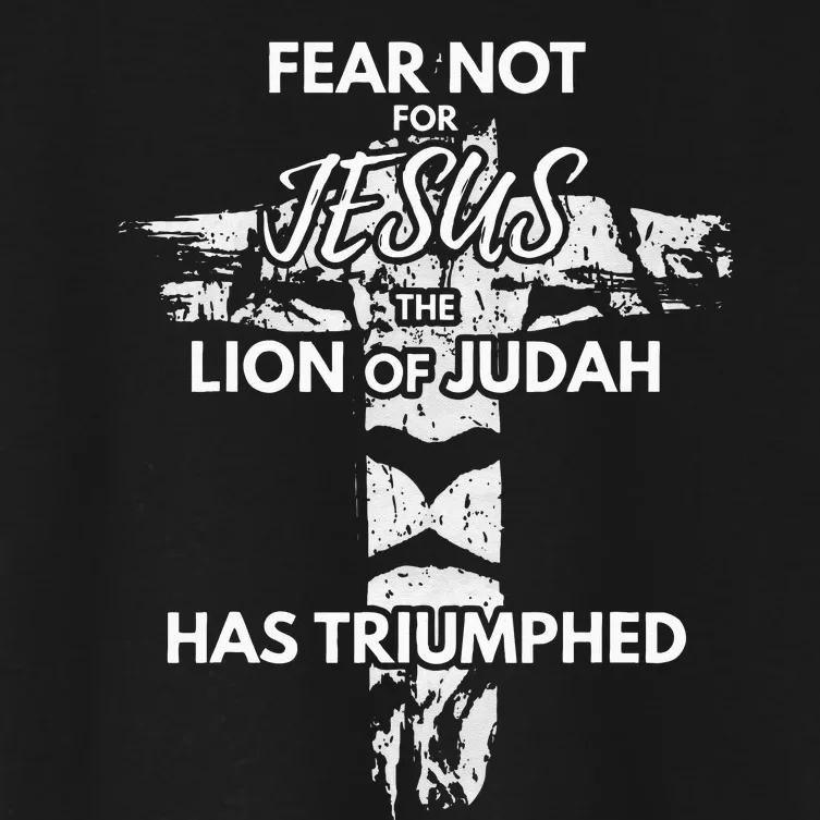 Lion Cross Revelation 55 Bible Verse Gift Women's Crop Top Tee