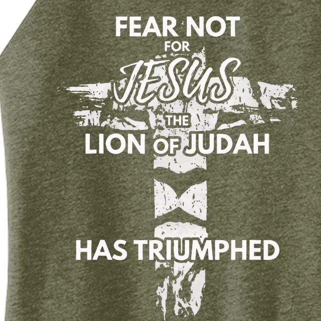 Lion Cross Revelation 55 Bible Verse Gift Women’s Perfect Tri Rocker Tank