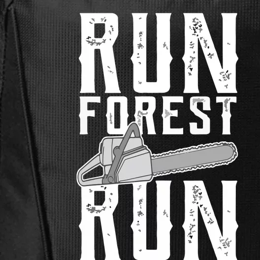 Lumberjack Chainsaw Run Forest Run Funny City Backpack