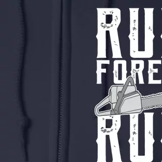 Lumberjack Chainsaw Run Forest Run Funny Full Zip Hoodie