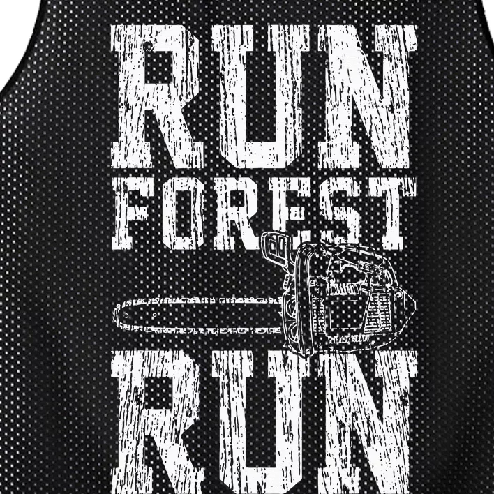 Lumberjack Chainsaw Run Forest Run Funny Mesh Reversible Basketball Jersey Tank