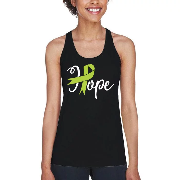 Lymphoma Cancer Ribbon Women's Racerback Tank