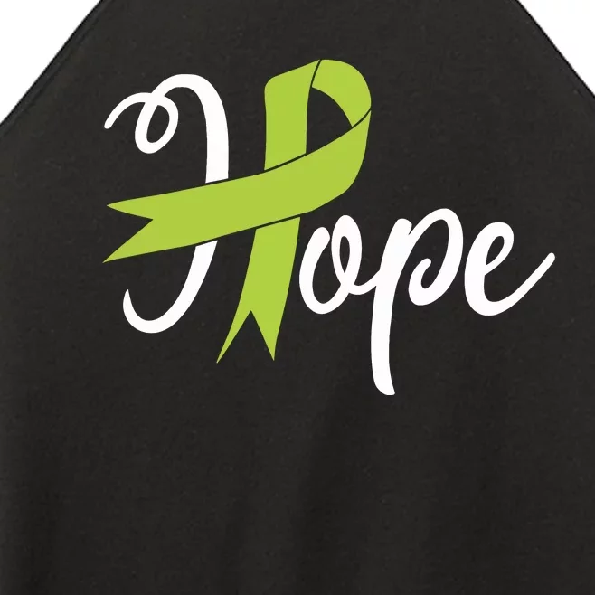 Lymphoma Cancer Ribbon Women’s Perfect Tri Rocker Tank