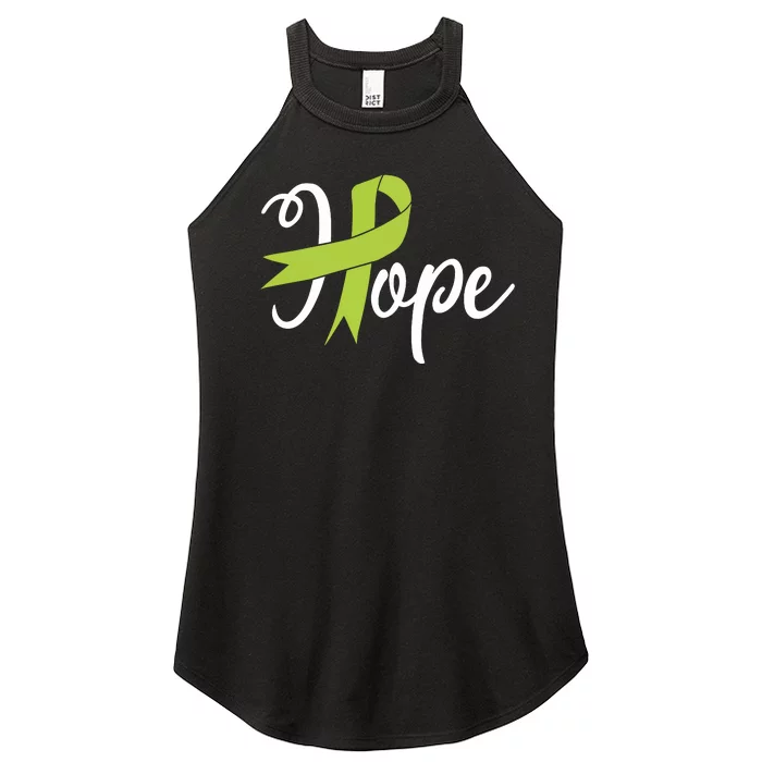 Lymphoma Cancer Ribbon Women’s Perfect Tri Rocker Tank