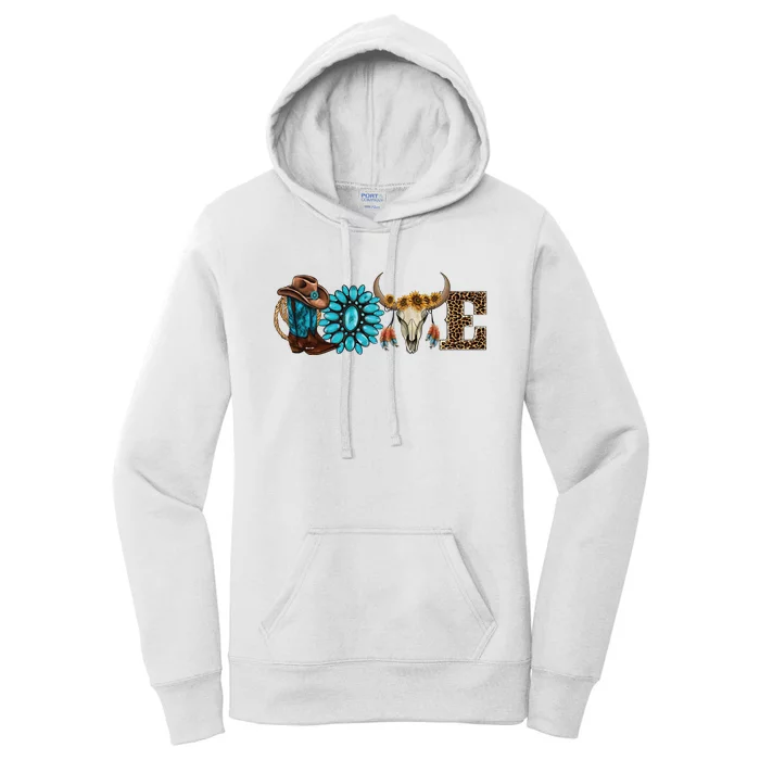 Love Cowgirl Rodeo Life Women's Pullover Hoodie