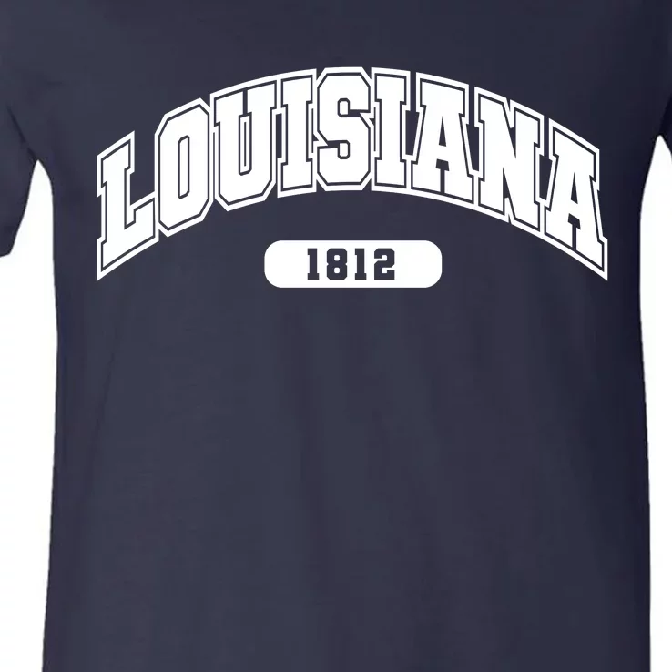 Louisiana Collegiate Style 1812 V-Neck T-Shirt